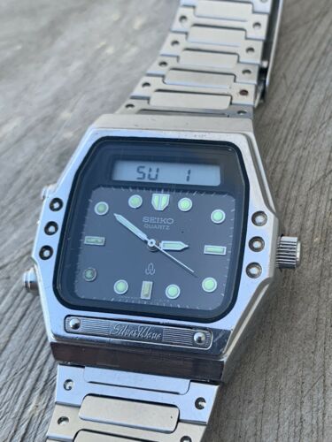 Rare 1981 Vintage JDM Seiko H357-5140 “SilverWave” Quartz LCD
