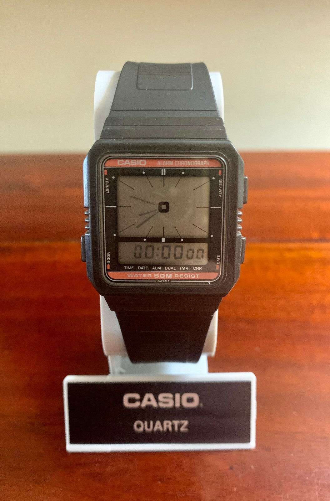 Casio AE-8W Vintage Quartz Watch Module 188 Ana-Digi Twin Graph