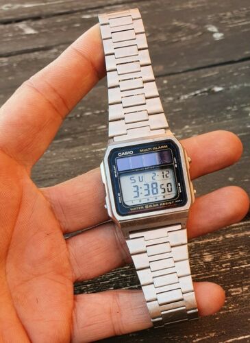 Casio WL-50 (617)CASIO Vintage solar Digital Watch.Rare retro
