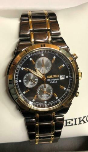 Seiko Men s SNAA30 Stainless Steel Two Tone Watch Chronograph 7T62