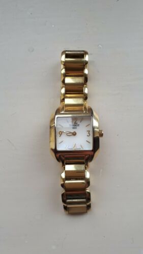 Lovely Ladies Tissot T Wave Square Watch. VGC. RRP 255. Gold