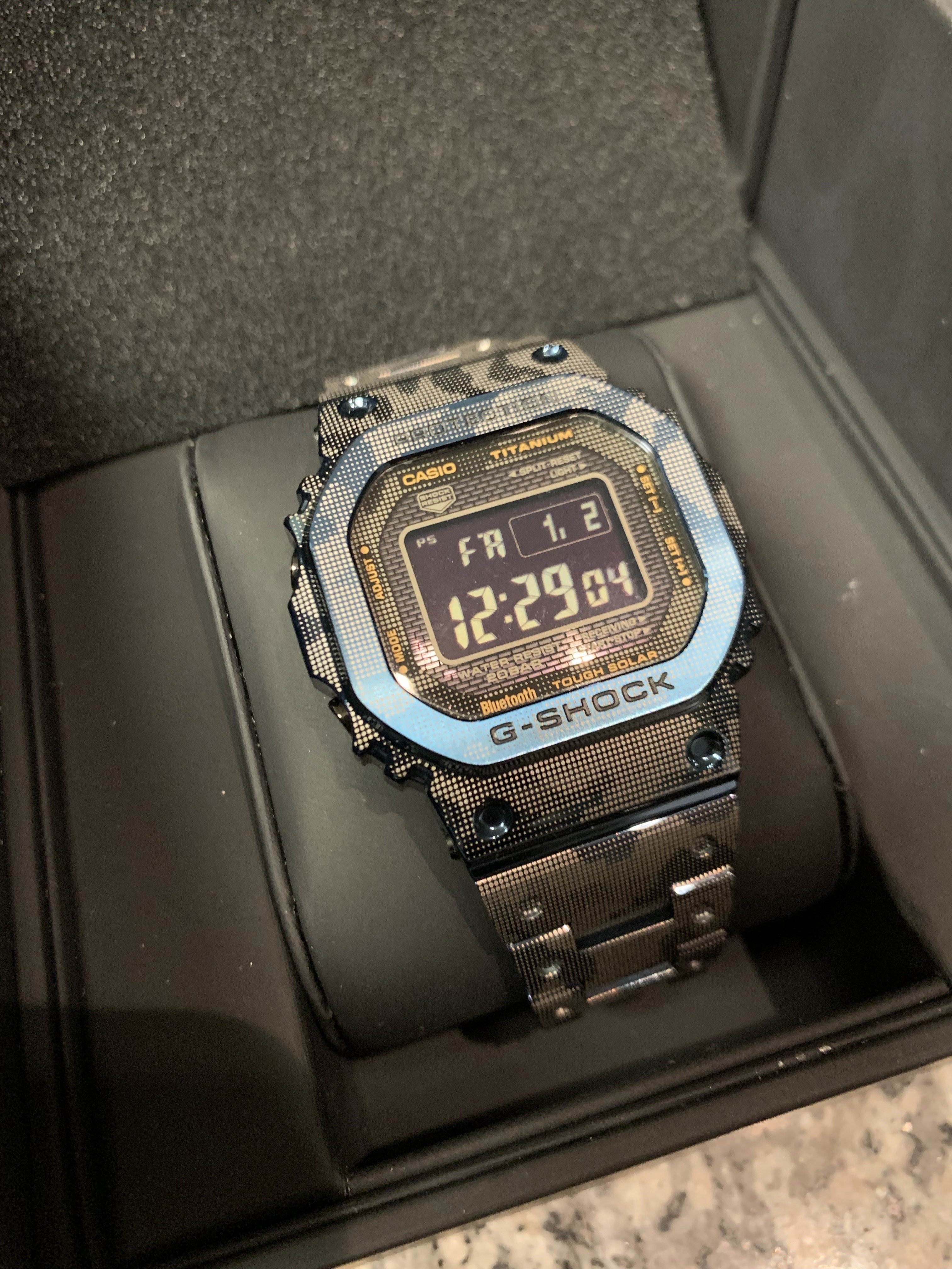 WTS Casio G Shock GMW B5000TCF Blue Camo Titanium WatchCharts