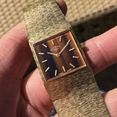 Vintage rotary clearance gold watch