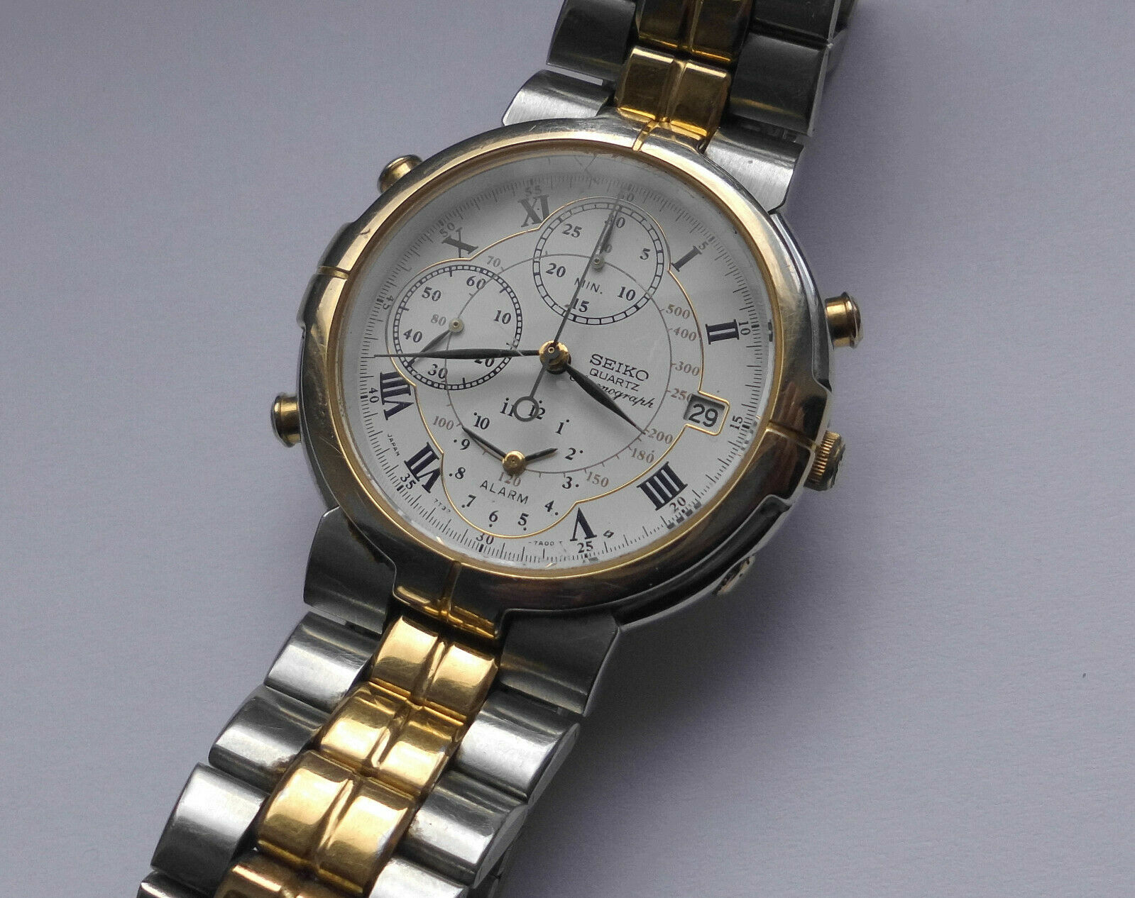 astron solar chronograph bicolor