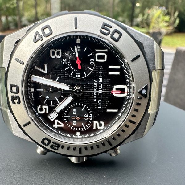 Montre Hamilton Khaki Sub Réf. 9717 - Boîte 38mm, Verre Saphir, étanche 50m - Occasion Avec Boîte D'origine