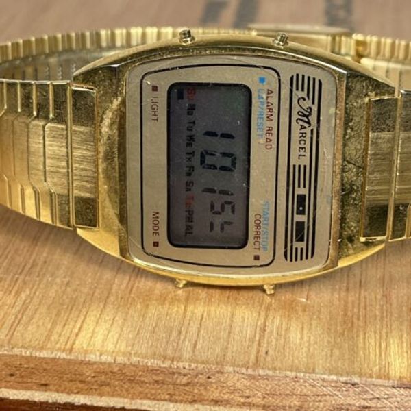 Vintage Marcel Digital Watch LCD NOS very thin 32mm | WatchCharts ...
