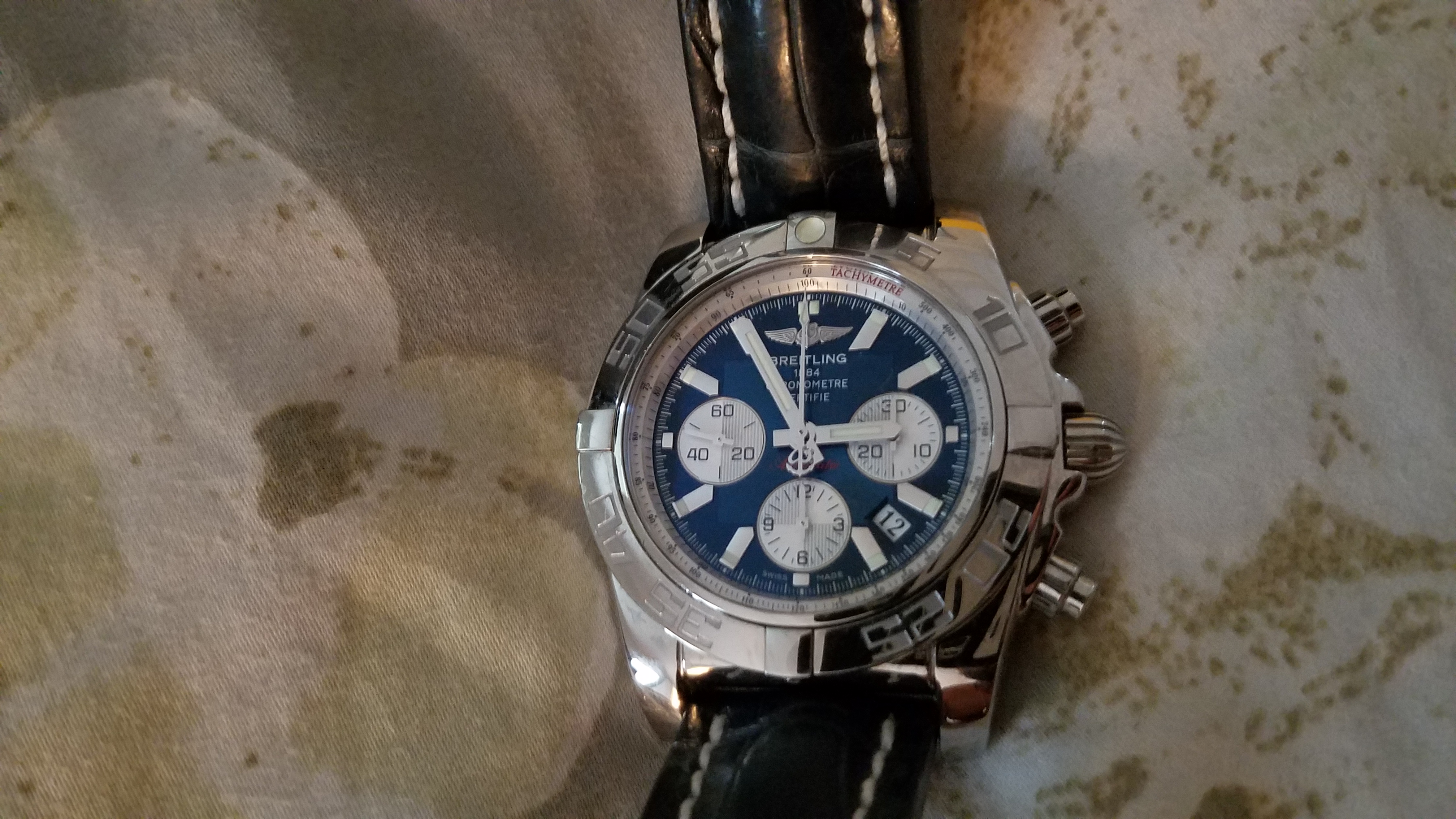 breitling chronomat leather strap