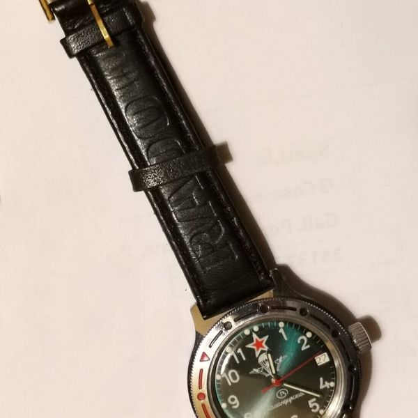 Vostok Komandirskie 2416/650853 - Orologio Meccanico Automatico Russo - Subacqueo 20 ATM (200m) - Cassa Acciaio, Quadrante Blu, Cinturino In Tessuto