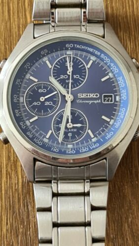 Vintage Mens Seiko Chronograph Watch 7T32 7C80 Rare in this