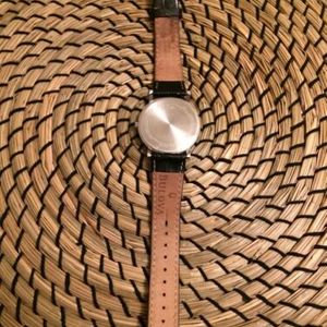 Bulova Men's 96B104 Quartz Black Leather 37mm Watch w/ OG Pitchfork Logo |  WatchCharts Marketplace