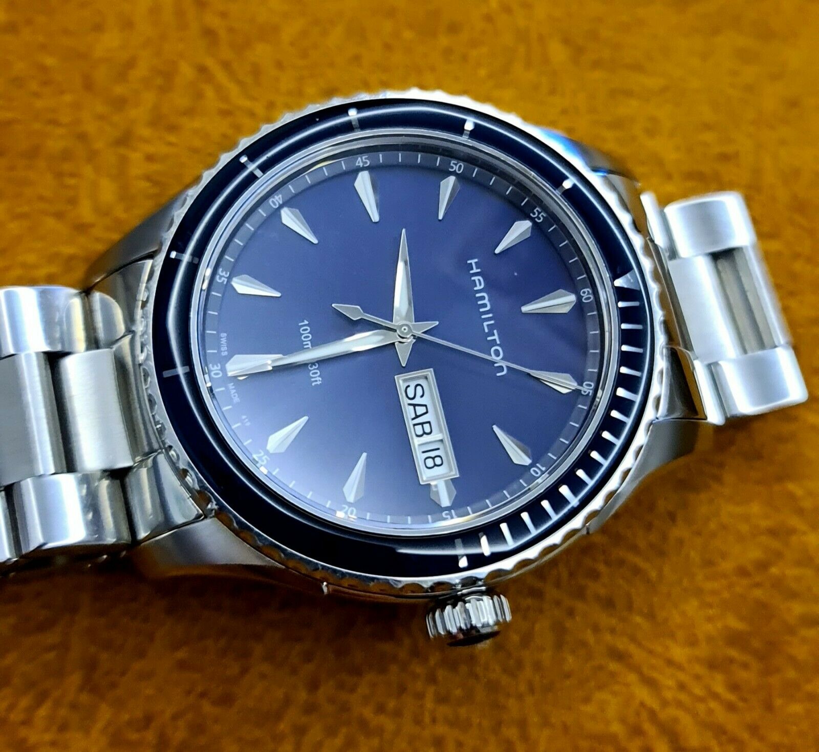 HAMILTON Jazz master Watches H375510 NavyDial Stainless Steel Quartz Analo... HAMILTON Jazzmaster Seaview H375510 Day date Navy Dial  main image 2