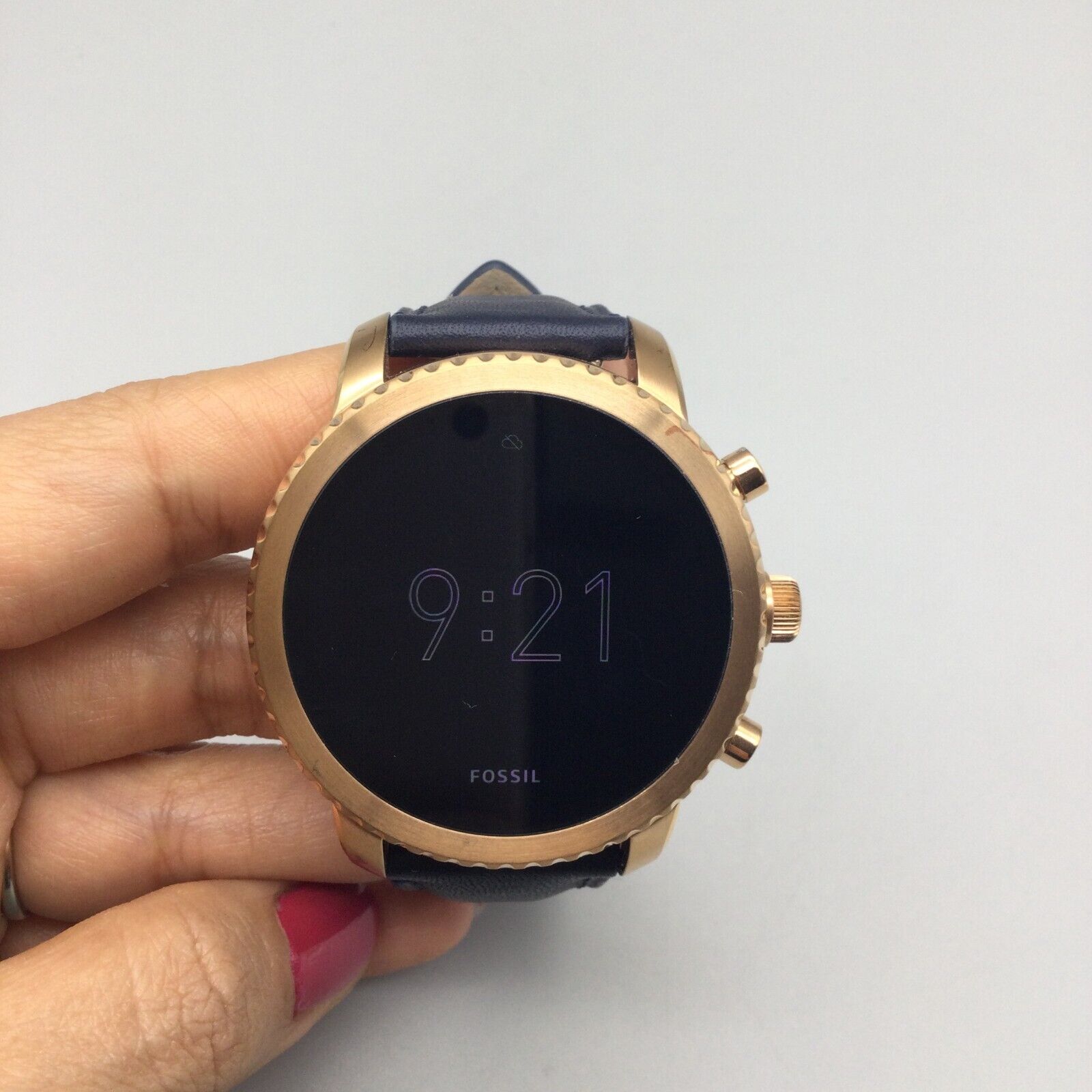 Fossil q store explorist rose gold