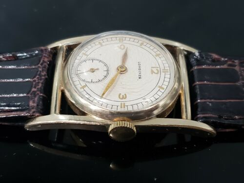 Vintage Longines Mainliner Cal. 10L 1940s Piping Case Mens 10kGF