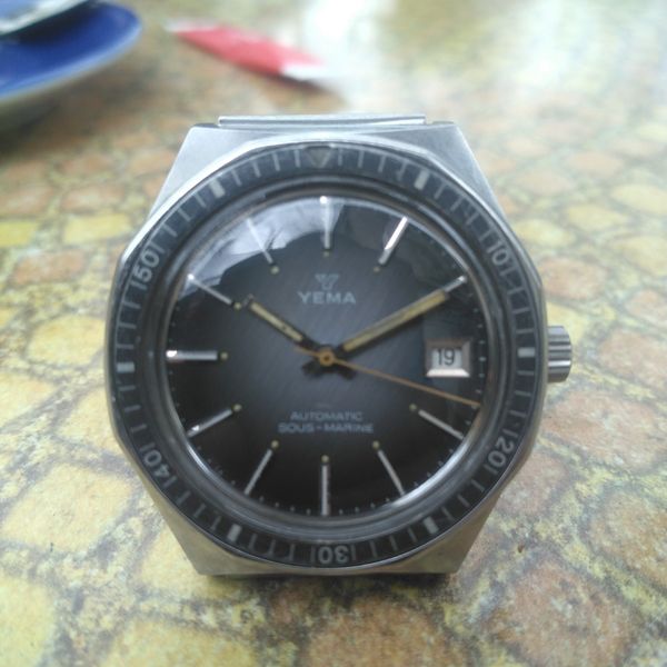Montre YEMA Sous Marine Automatique - Vintage, Acier, 35 Mm - Pour Homme, Occasion