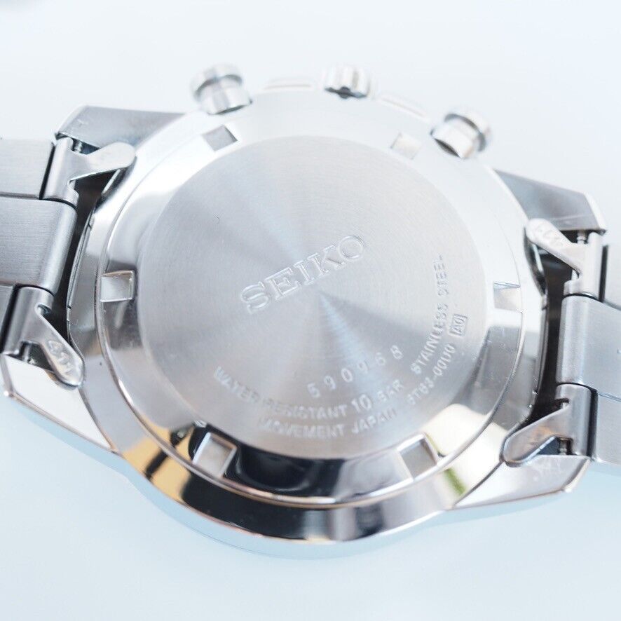 SEIKO 6T63-00D0 SSB025 WHITE DIAL CHRONOGRAPH QUARTZ MENS 