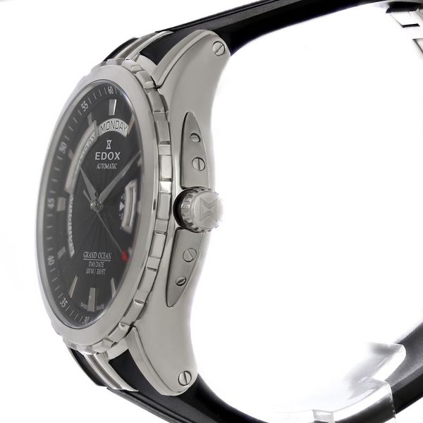 Edox Grand Ocean 83006 3CA NIN Men's Stainless Steel Automatic Watch ...