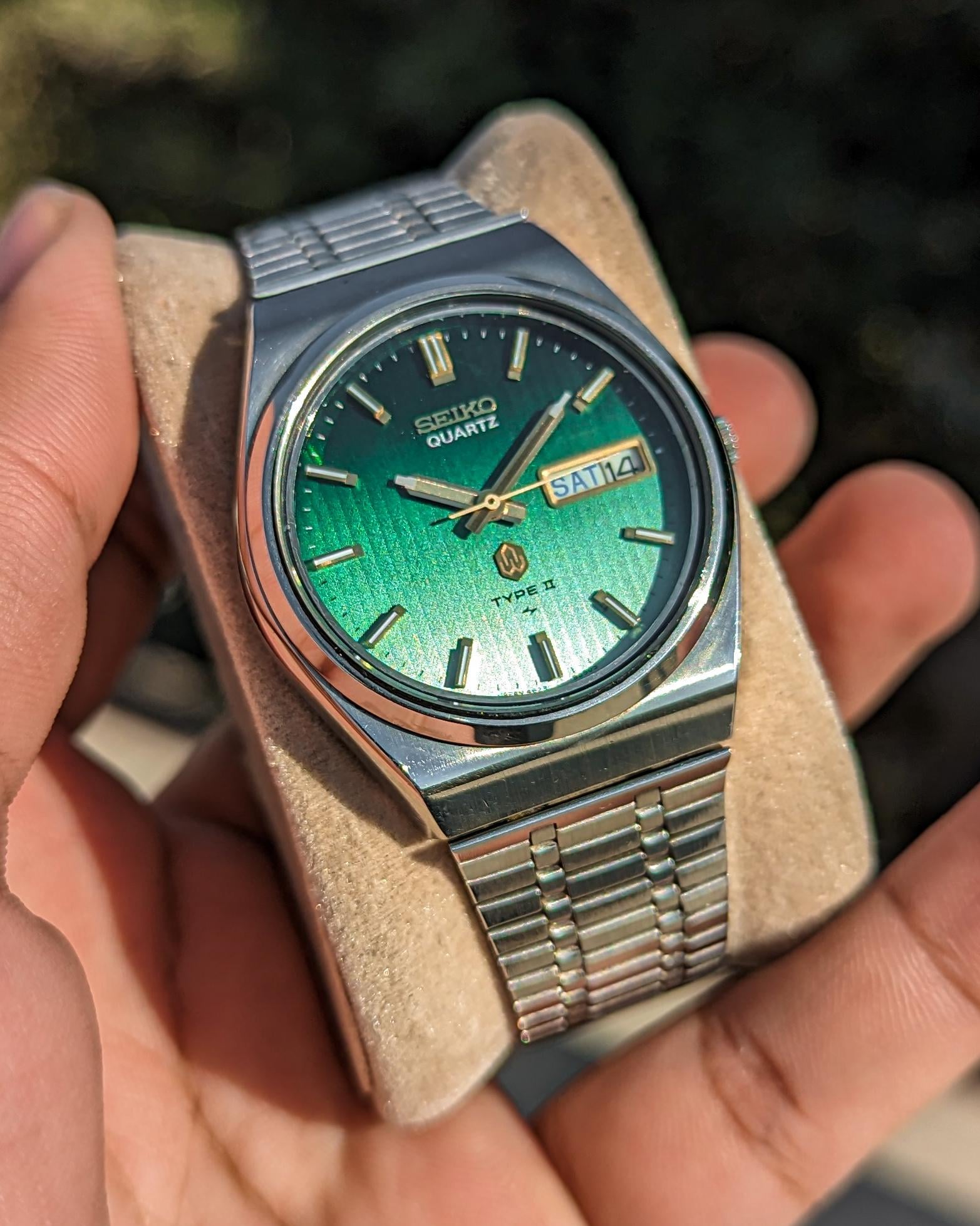 WTS] Vintage SEIKO Type Ⅱ 4623-8030 Linen Green Fading Dial 