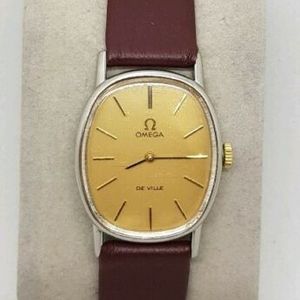 Omega De Ville Large Ladies Swiss Watch Oval Cal 620 Size 28mm X 36mm Gold Dial Watchcharts