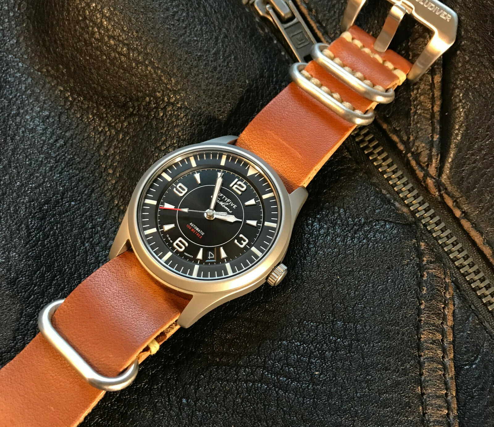 Custom Seiko 5 SNZG Automatic Field Military watch FFF NH35