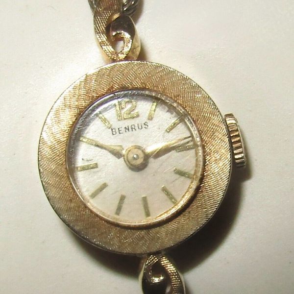 Vintage Benrus Ladies Watch 14k Gold AS IS for parts Repair ...