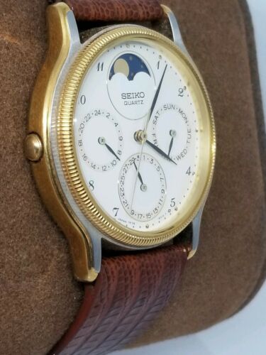 Vintage Seiko Watch Chronograph Moon Phase 7F39 6029 6010 T Men's WORKS!! |  WatchCharts