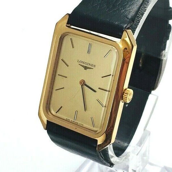 LONGINES ゴールド 腕時計 832 1174 LONGINES Watch 832 1174 Square Hand Winding 18K Gold Plated T881