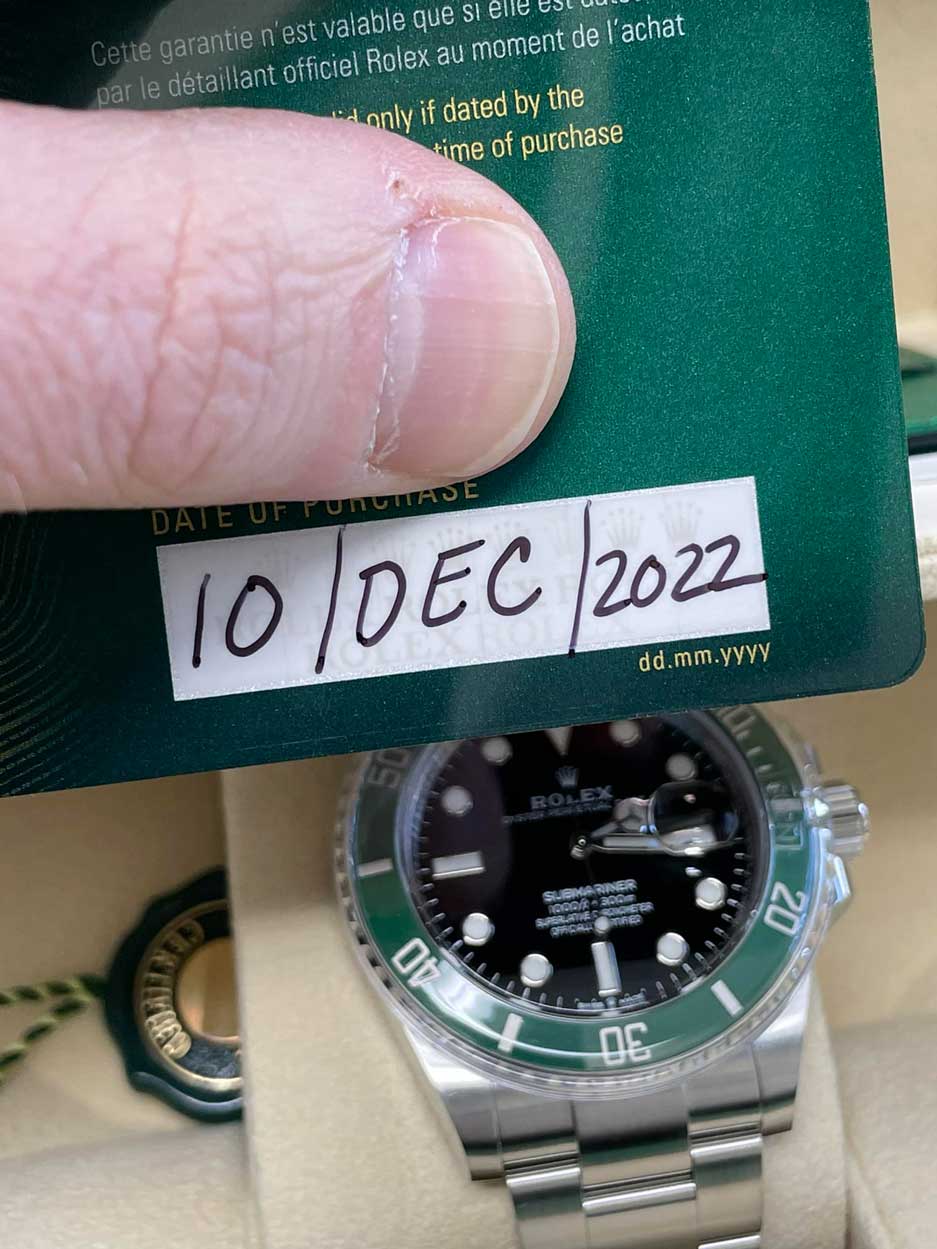 ROLEX SUBMARINER STARBUCKS NEW, DECEMBER 2022