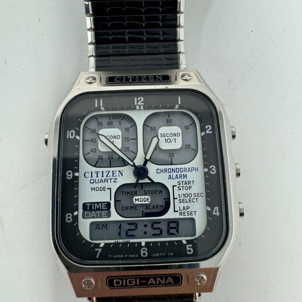 Montre Citizen Digi-Ana Robot 8943 - Vintage, Quartz, Pour Homme, Occasion Ne Fonctionne Pas
