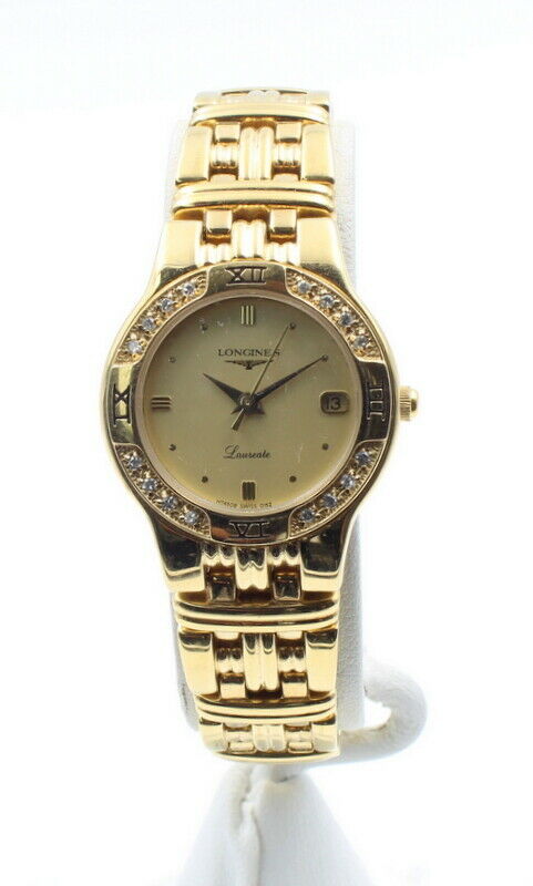 LONGINES LAUREATE LADIES DIAMOND .16 CTW WRIST WATCH QUARTZ DATE