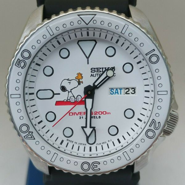 Seiko 7S26-0020 Vintage Divers Snoopy Automatic Watch Mod SKX007