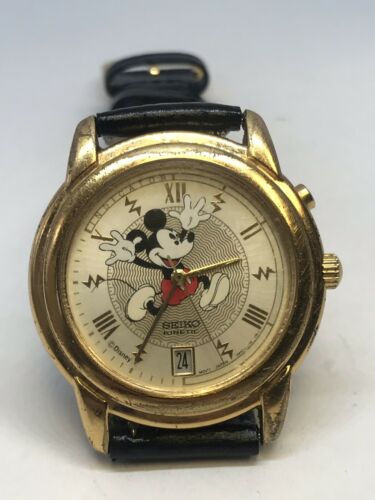 seiko kinetic mickey mouse watch