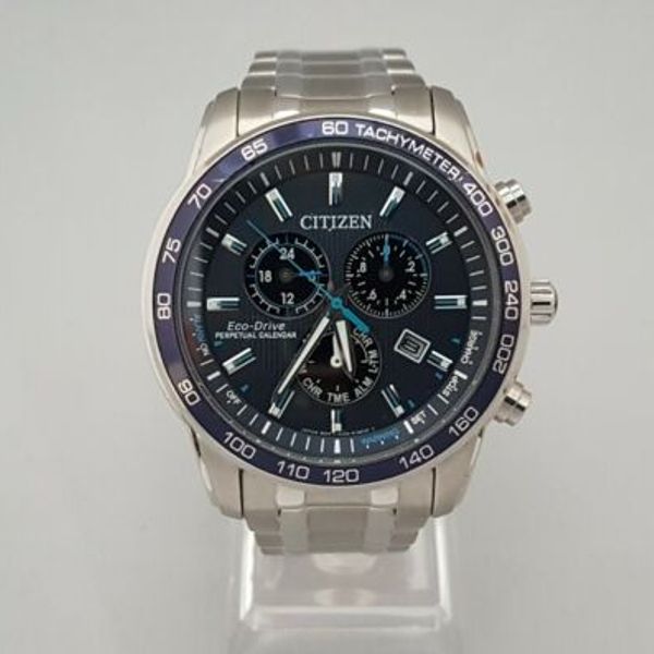CITIZEN E820S095468 MENS ECODRIVE CHRONOGRAPH WATCH BLUE DIAL