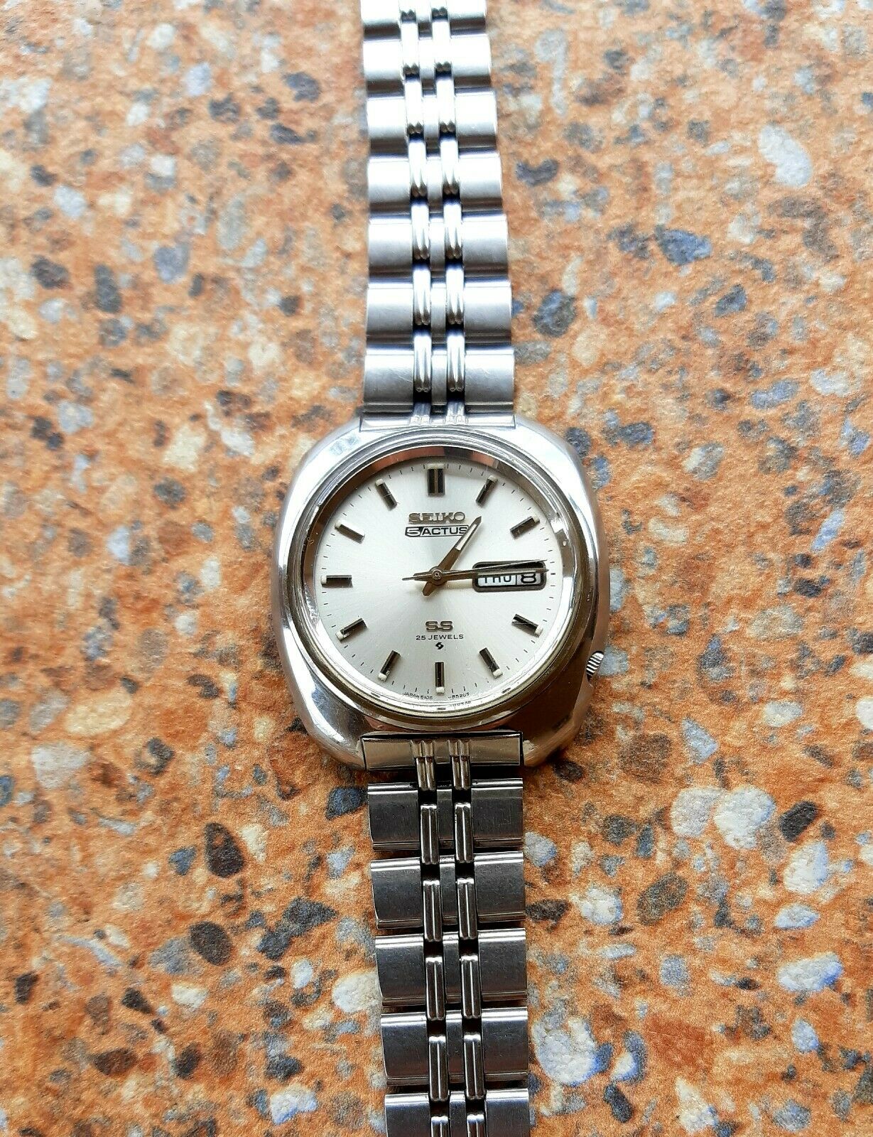 Vintage Seiko 5 Actus SS 25 Jewels Auto 6106 8470 Kanji