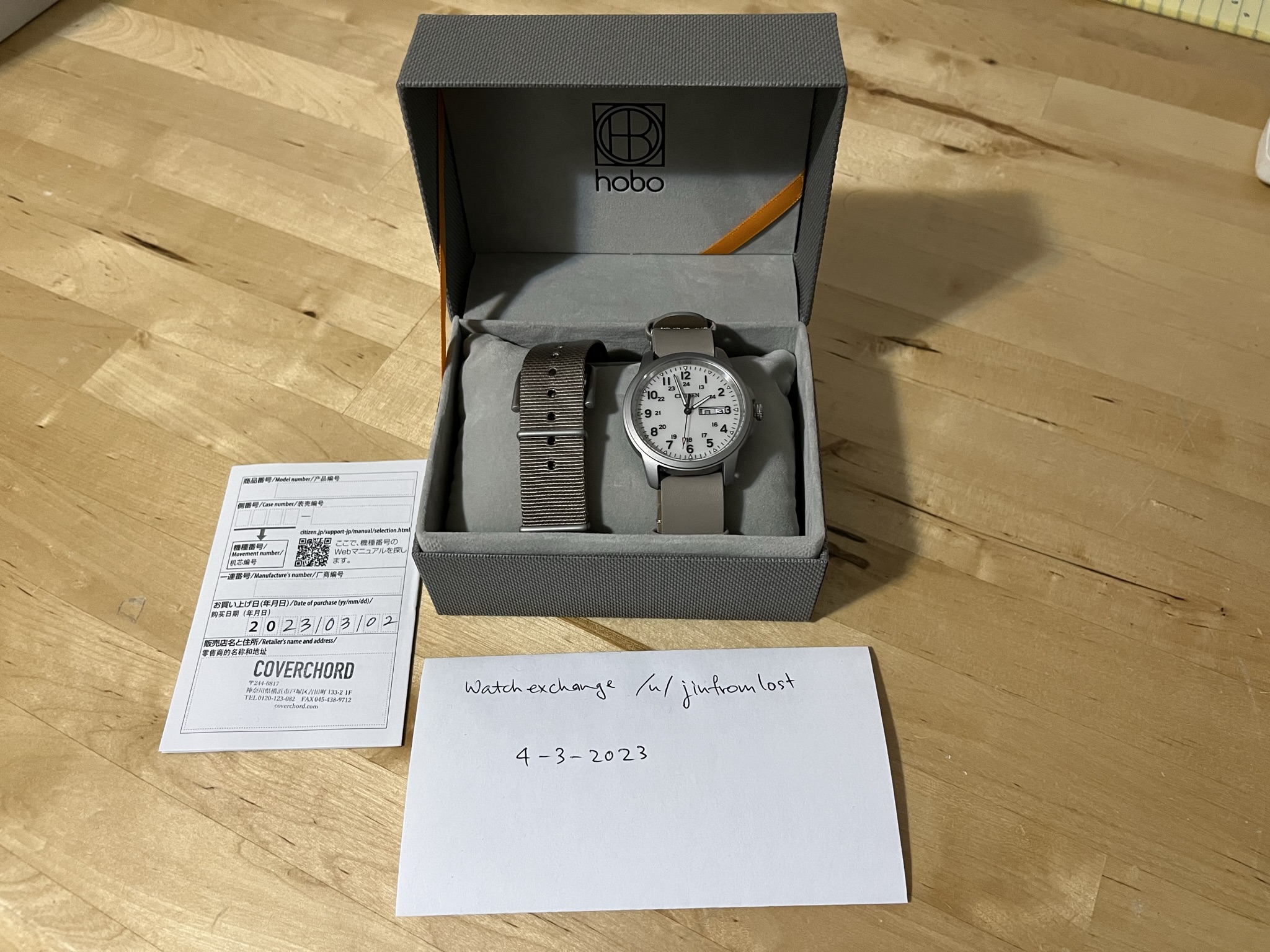 WTS] Citizen x Hobo Eco-Drive w/ Box & Papers, New | WatchCharts