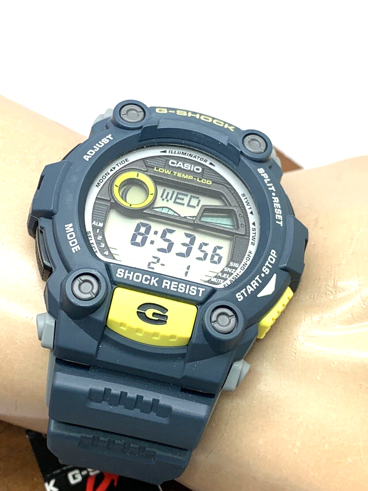 Casio Mens Watch G-Shock G7900 Yellow factory Blue Resin Illuminator Digital Quartz 3194