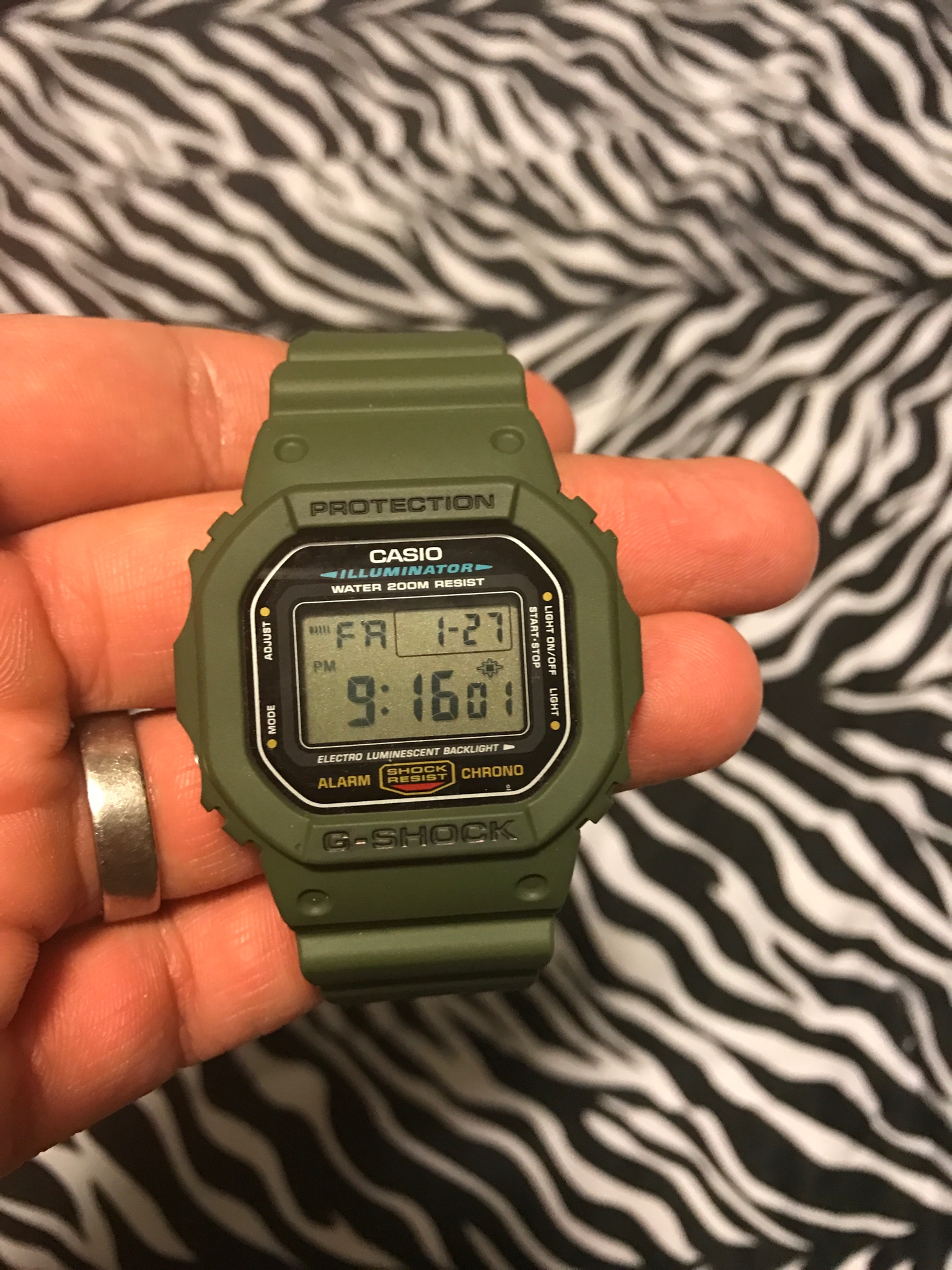 FS: Casio G Shock DW5600 Green mod | WatchCharts Marketplace