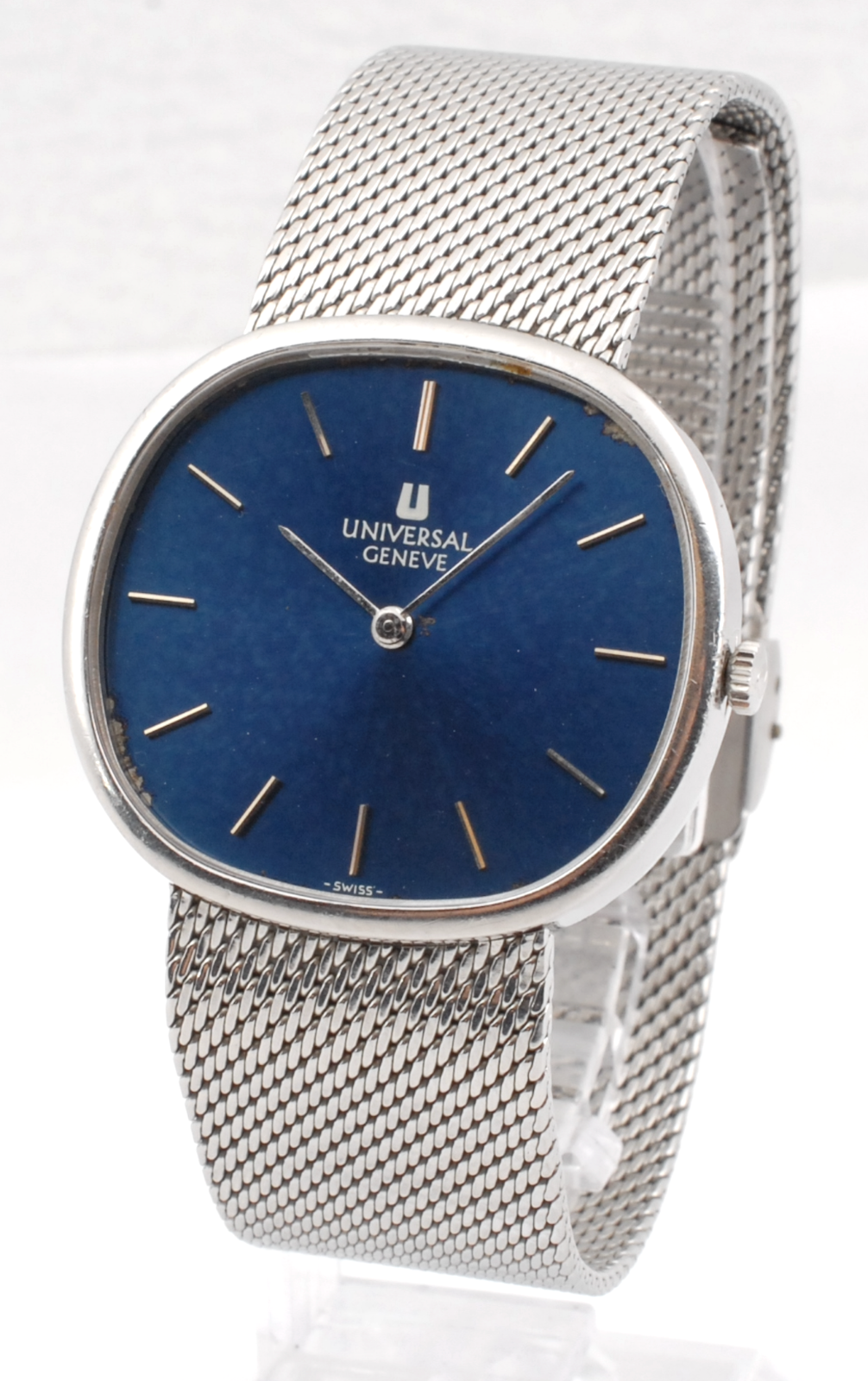 ★激レア UNIVERSAL GENEVE 842125 ブルー 完動品♪ ★ Rare UNIVERSAL GENEVE 842125 Manual Blue Dial Vintage 1-42