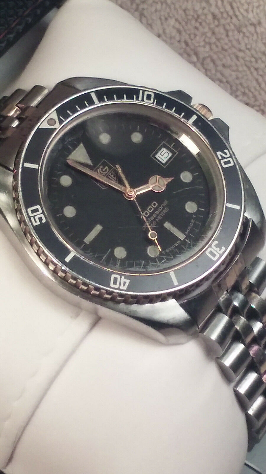 TAG HEUER 1000 Classic Professional 200m SS 18K GOLD MEN S Diver