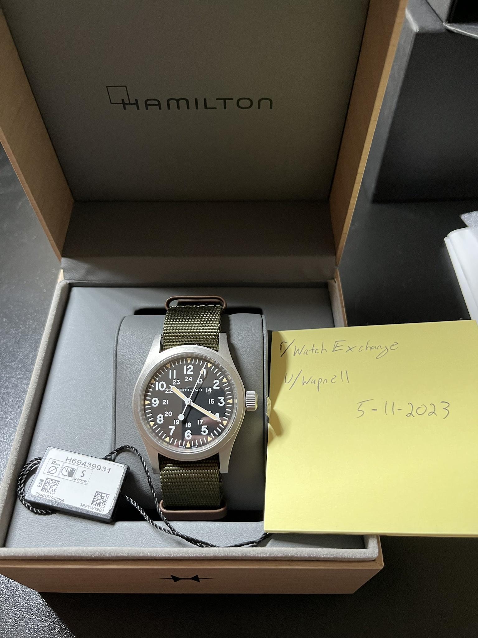 WTS] Hamilton Khaki Field Mechanical 38mm H69439931 | WatchCharts