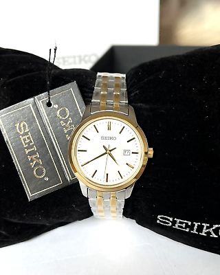 SEIKO Two Tone ESSENTIALS Stainless Steel Women s Watch SUR410