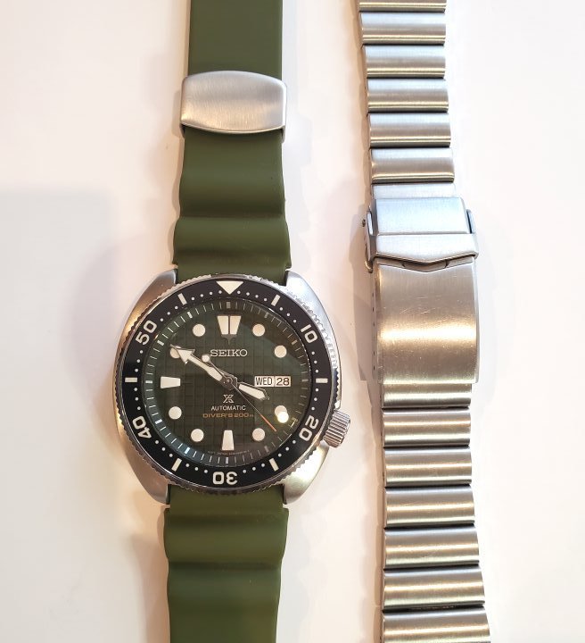 250 USD] FS: Seiko SRP Turtle - Green Grenade King Turtle Mod | WatchCharts