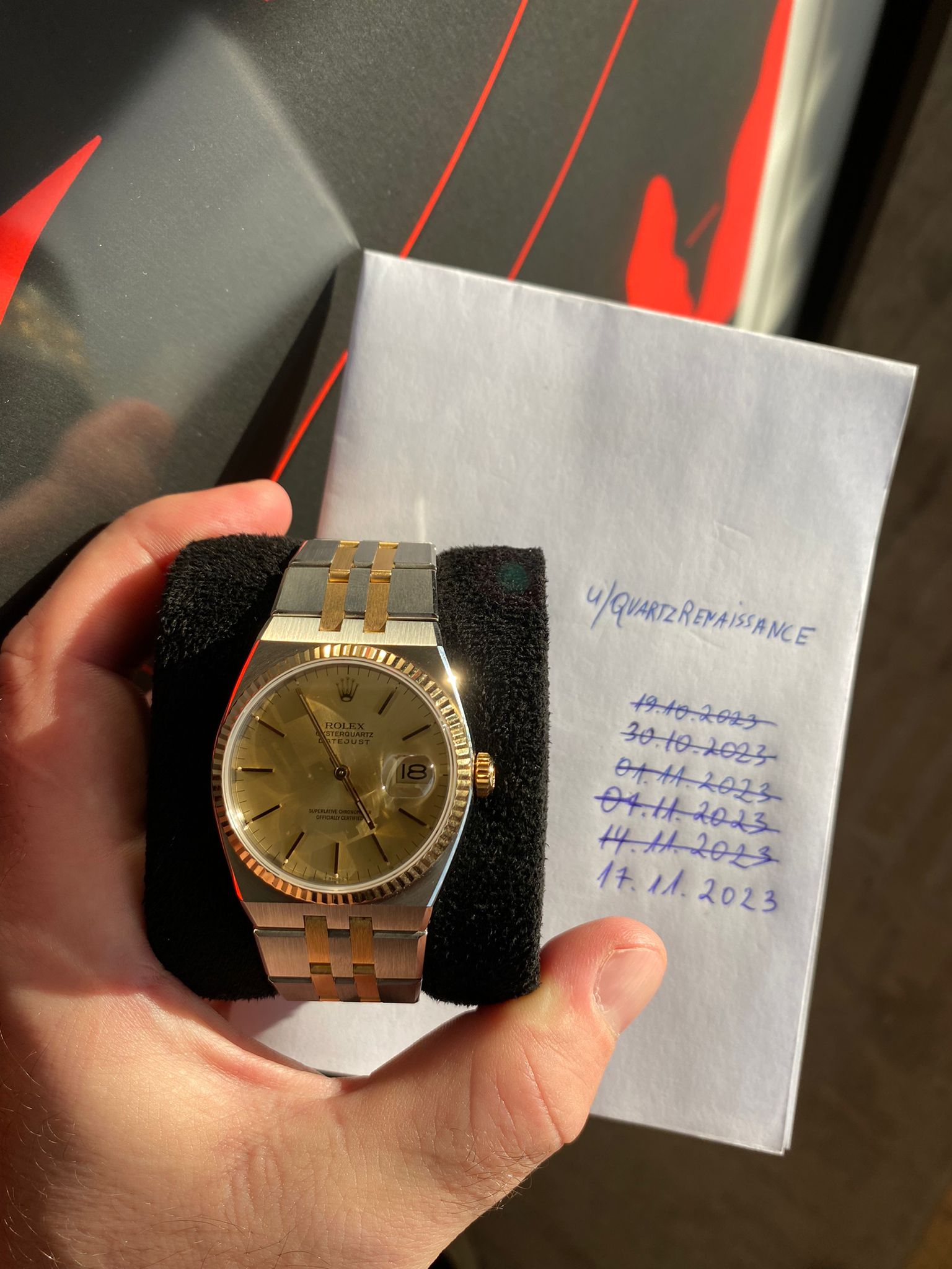 Rolex deals oysterquartz service