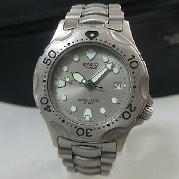 CASIO カシオ TITANIUM チタニウム MD-804メンズ ダイバー Japan 1994 CASIO Quartz watch [MD-804] Titanium Cal.708 Original