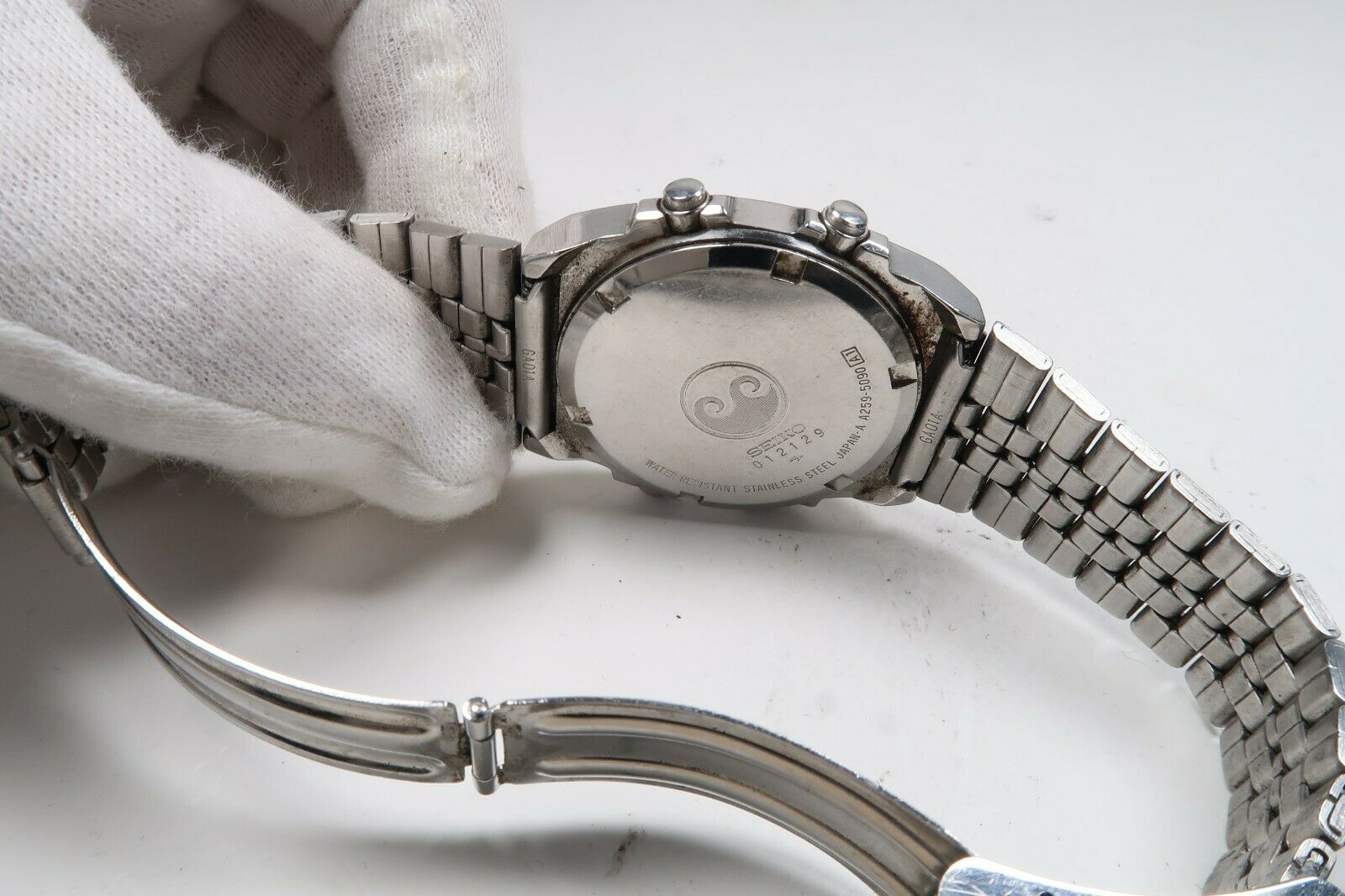 Vintage SEIKO SILVERWAVE A259-5090 FOR PARTS OR REPAIR Watch 