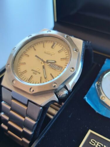 RARE Seiko SQ Sports 100 Watch, Royal Oak, ref.7546-7080, Vintage