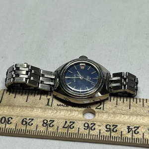 Vintage Seiko Automatic 17 Jewels Hi-Beat Women\'s Watch Ref. 2205-0449 Seiko Womens 2205-0449 Automatic Watch Silver Case Blue Dial  main image 2
