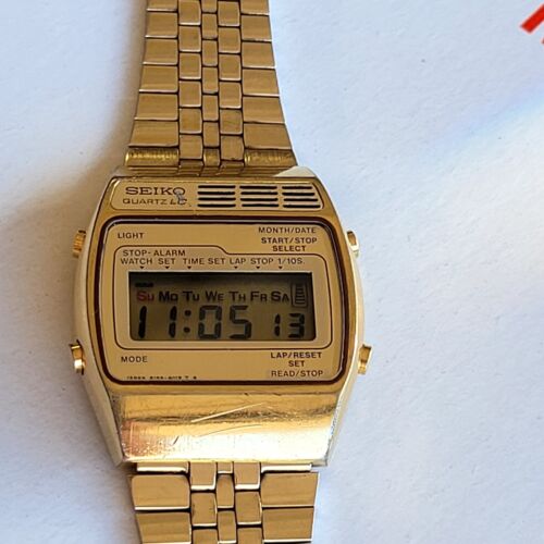 VINTAGE DIGITAL SEIKO A159 4029 G ALARM NEW BATTERY JAPAN MENS