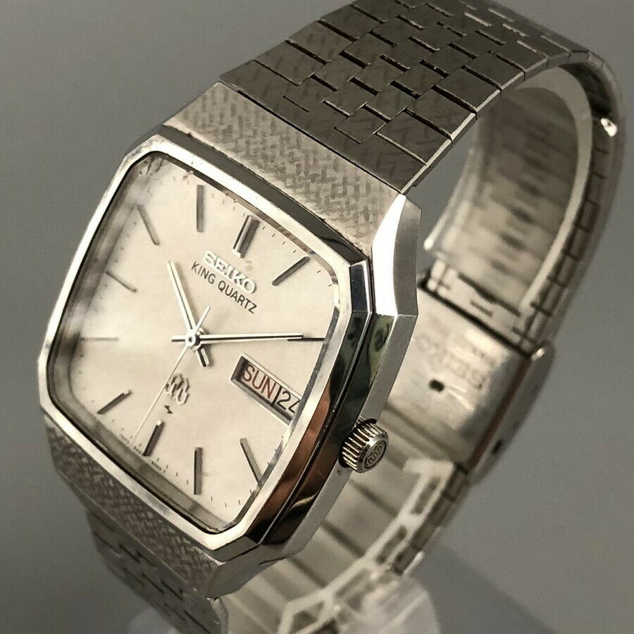 Vintage 1981 SEIKO KING TWIN Quartz 9223-5000 Original KQ Band