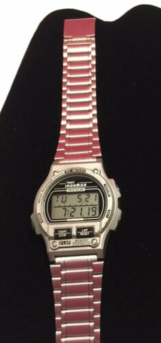 Timex Vintage Ironman Triathlon Watch~Stainless Steel~8 Lap~760