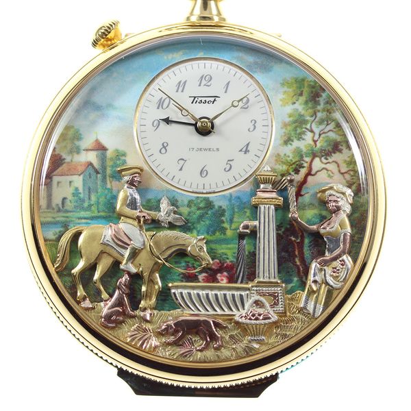 In translation ★ With inner box [TISSOT] Tissot Reuge Pocket watch
